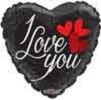 I Love You Black Foil Balloon